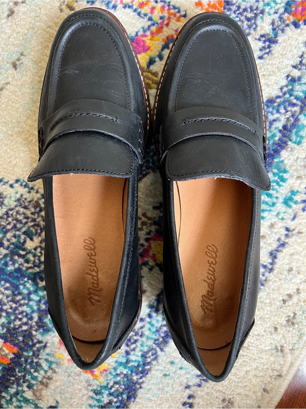 Madewell The Corinne Lugsole Loafer in Black Leather NE526 size women’s 8 - Picture 6 of 8